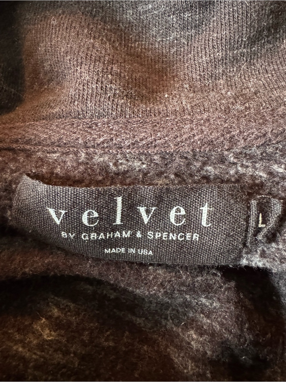 Velvet by Graham & Spencer Charcoal Button-Neck Pullover L - Picture 4 of 5